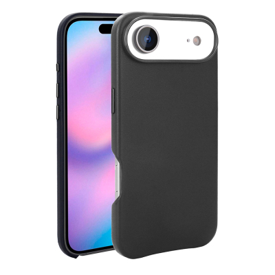 Apple iPhone 17 Air Case with M-safe Charging Function PU Leather Look Zore Cup Cover Black
