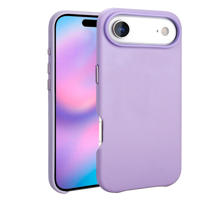 Apple iPhone 17 Air Case with M-safe Charging Function PU Leather Look Zore Cup Cover Purple