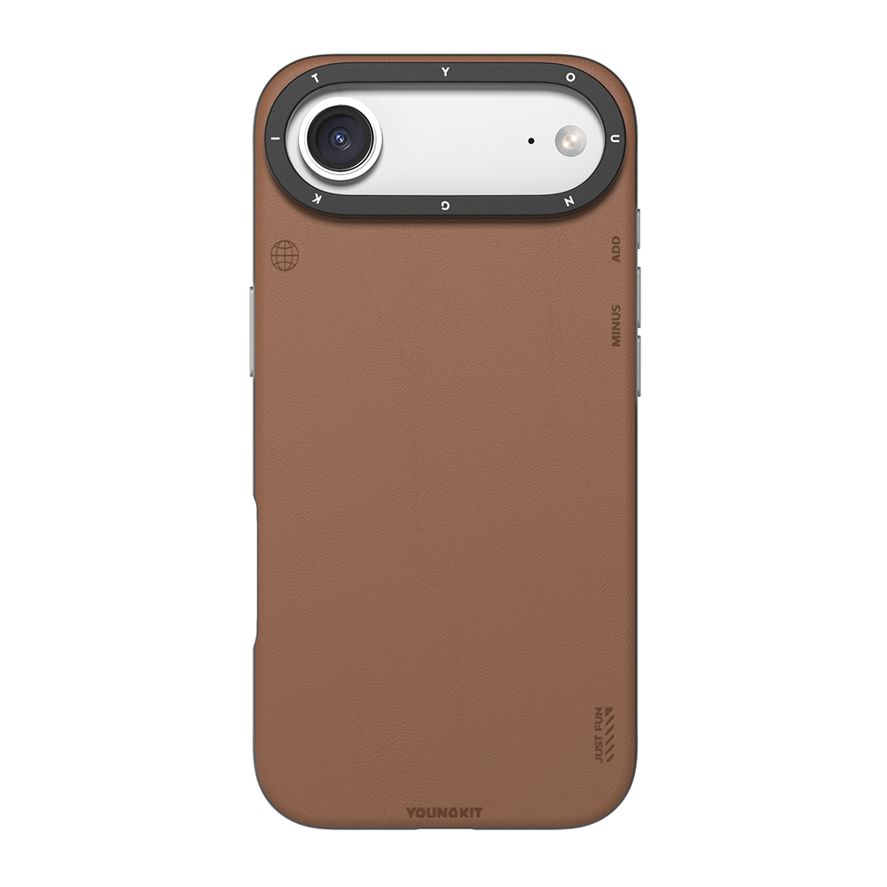 Apple iPhone 17 Air Case with M-safe Charging Function, Simple Matte Leather Pattern, Youngkit Tech Fashion Series Cover - 3