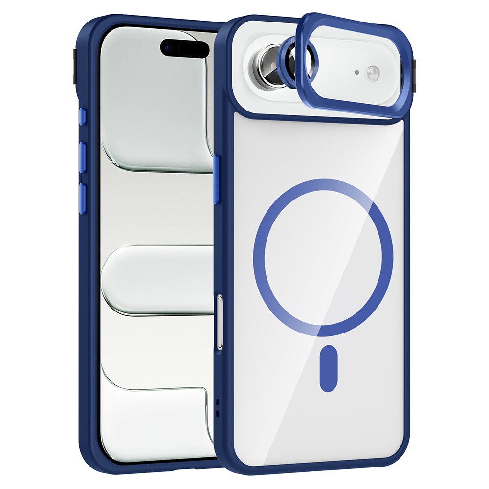 Apple iPhone 17 Air Case with Stand and Camera Lens Gift Zore Etro Cover with M-Safe Charging Function - 2