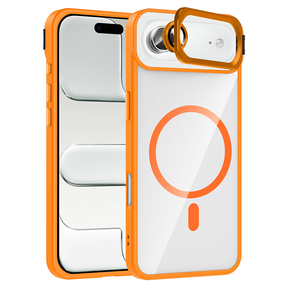 Apple iPhone 17 Air Case with Stand and Camera Lens Gift Zore Etro Cover with M-Safe Charging Function - 8