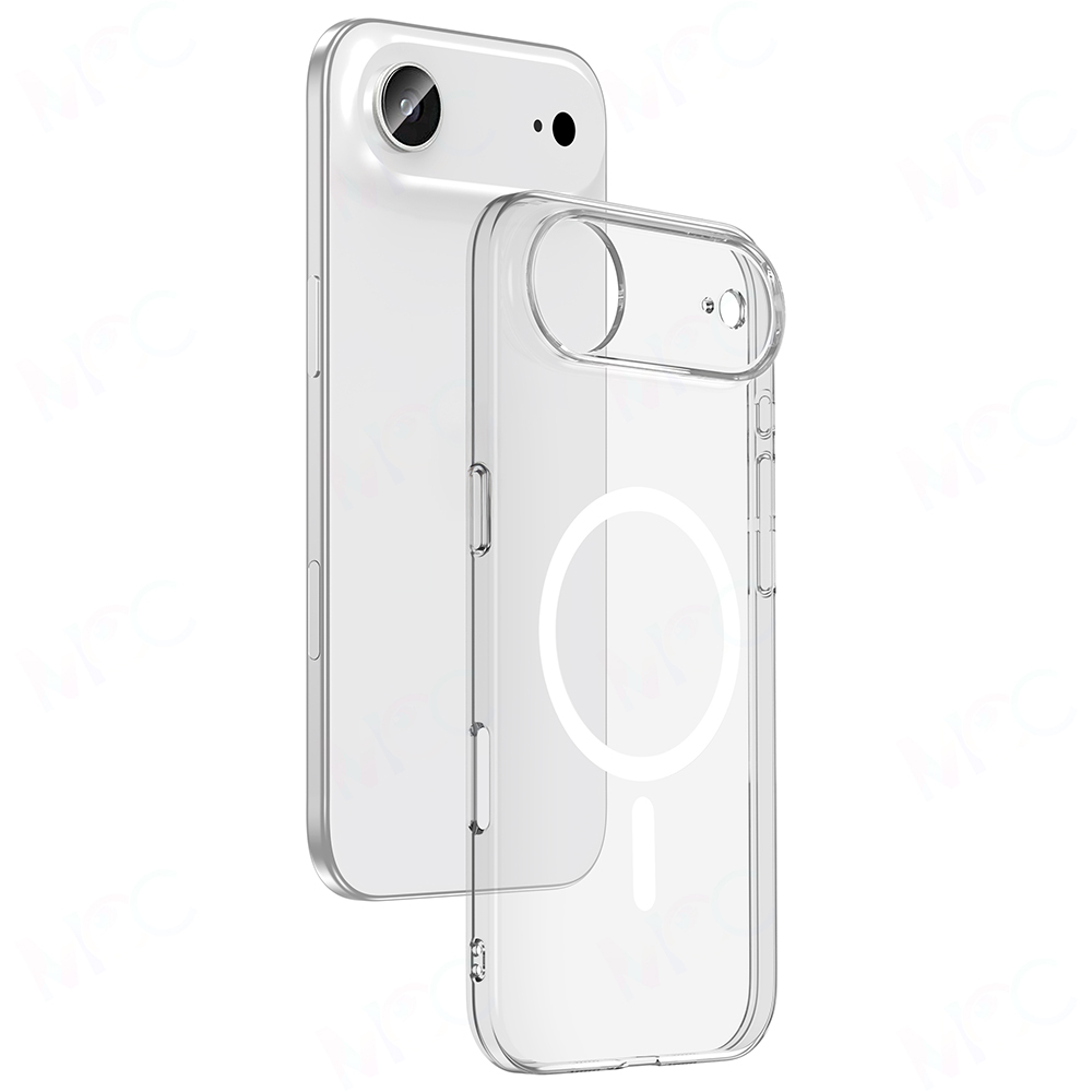 Apple iPhone 17 Air Case Zore M-safe Charging Transparent Camera Frame Porto Cover - 2