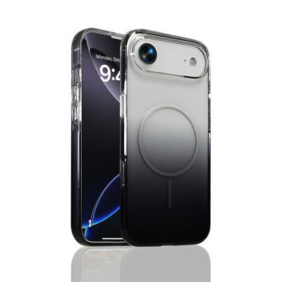 Apple iPhone 17 Air Case Zore Septic Silicone Cover M-Safe Charging Feature Black