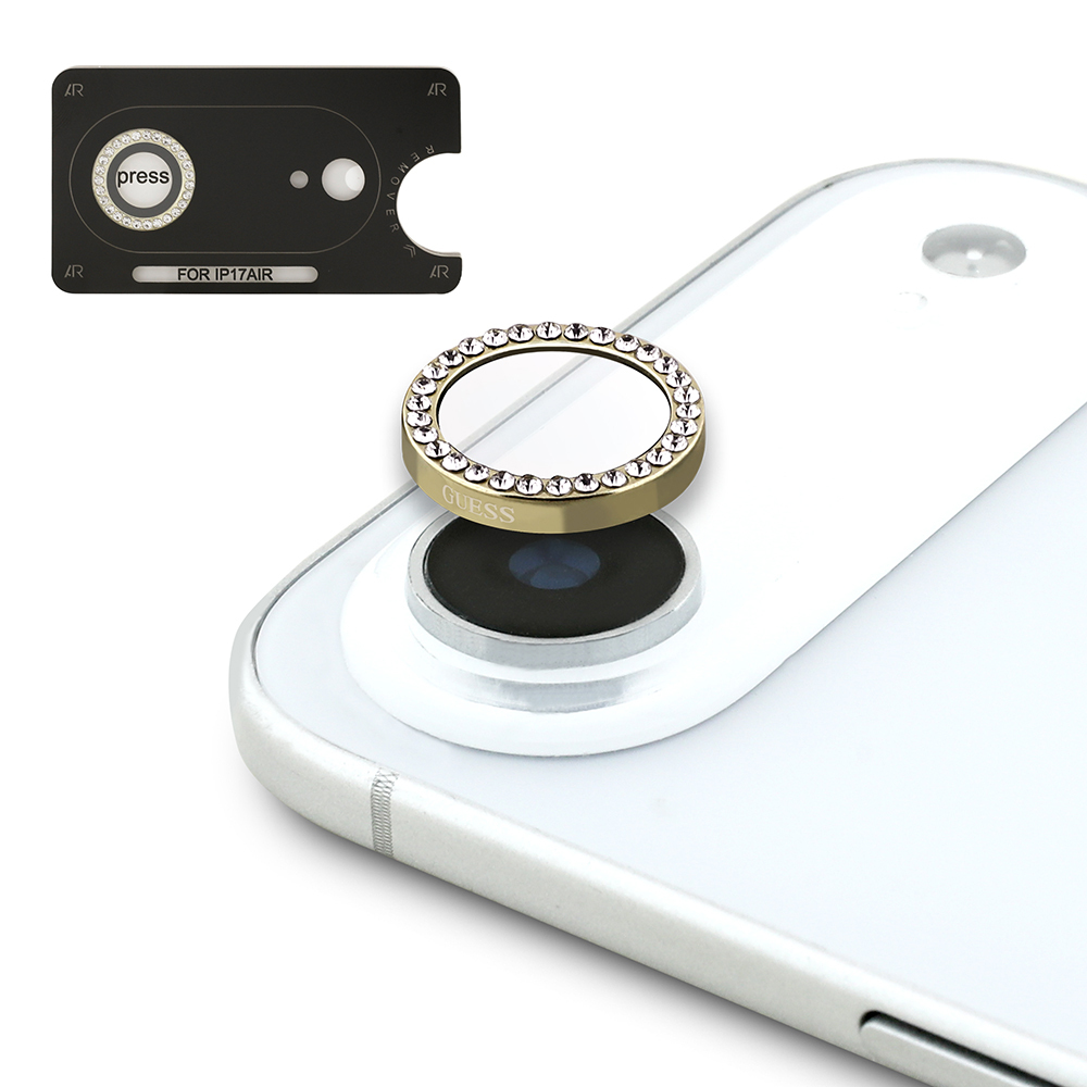 Apple iPhone 17 Air Guess Original Licensed 4G and Text Logo Case + Screen Protector + Lens Protector 3-in-1 Accessory Set - 12