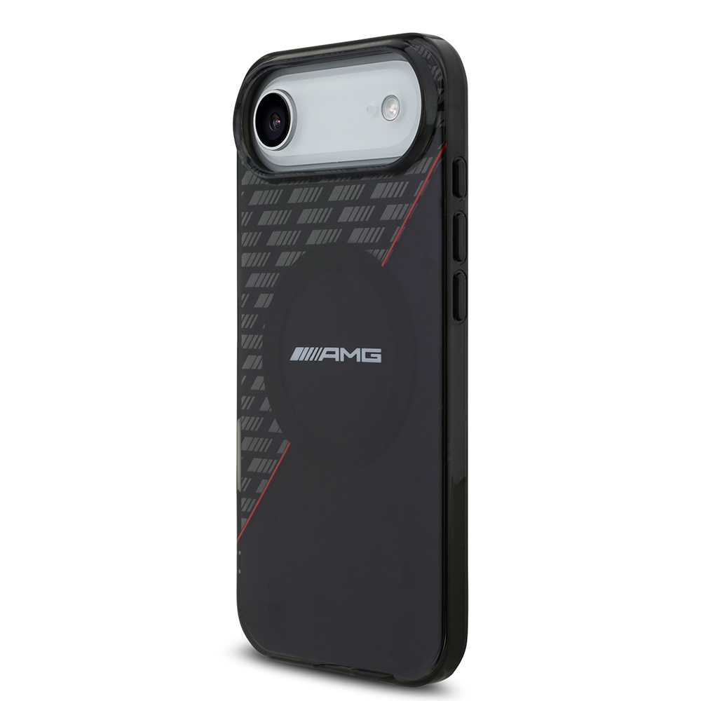 Apple iPhone 17 Air Kılıf AMG Orjinal Lisanslı M-safe Şarj Özellikli Çift Katmanlı Kırmızı Çapraz Çizgili Kapak - 4