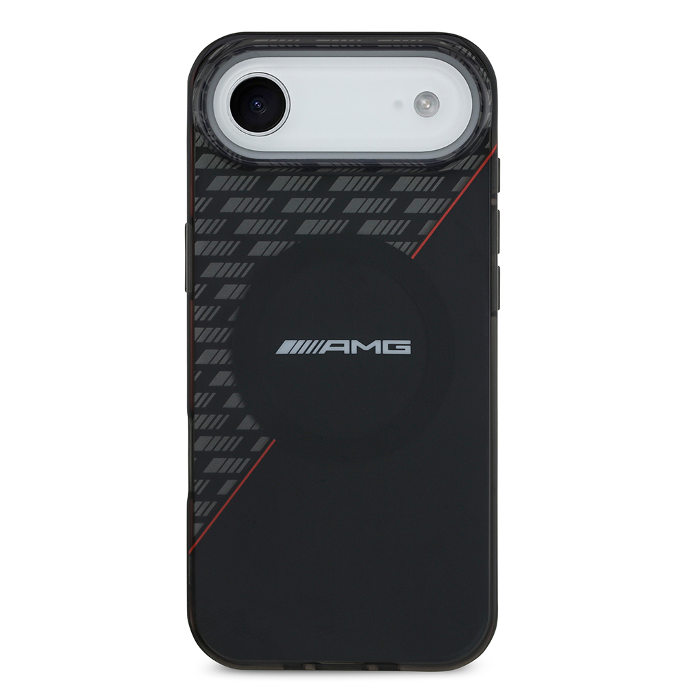 Apple iPhone 17 Air Kılıf AMG Orjinal Lisanslı M-safe Şarj Özellikli Çift Katmanlı Kırmızı Çapraz Çizgili Kapak - 3