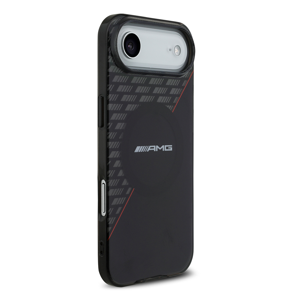 Apple iPhone 17 Air Kılıf AMG Orjinal Lisanslı M-safe Şarj Özellikli Çift Katmanlı Kırmızı Çapraz Çizgili Kapak - 5