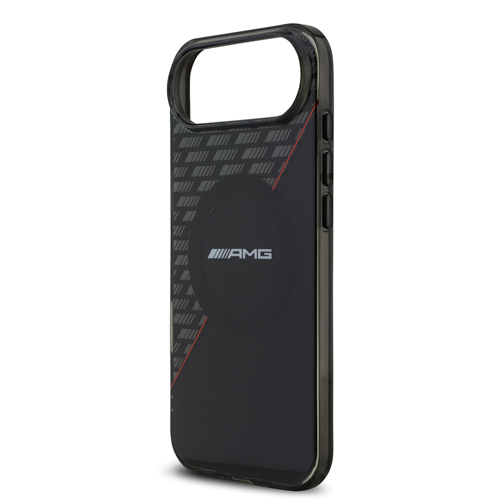 Apple iPhone 17 Air Kılıf AMG Orjinal Lisanslı M-safe Şarj Özellikli Çift Katmanlı Kırmızı Çapraz Çizgili Kapak - 7