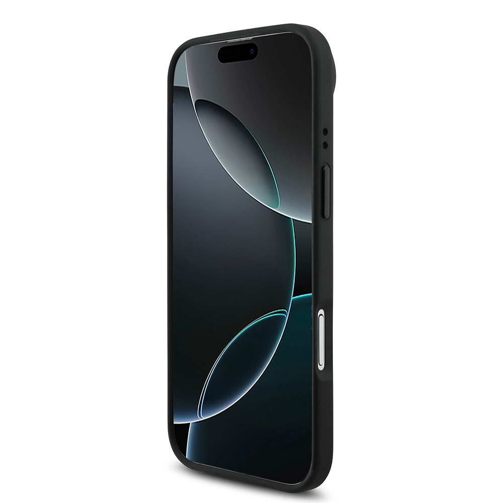 Apple iPhone 17 Air Kılıf BMW Orjinal Lisanslı M-safe Şarj Özellikli M Logolu Üç Şeritli Delikli Deri Kapak - 13