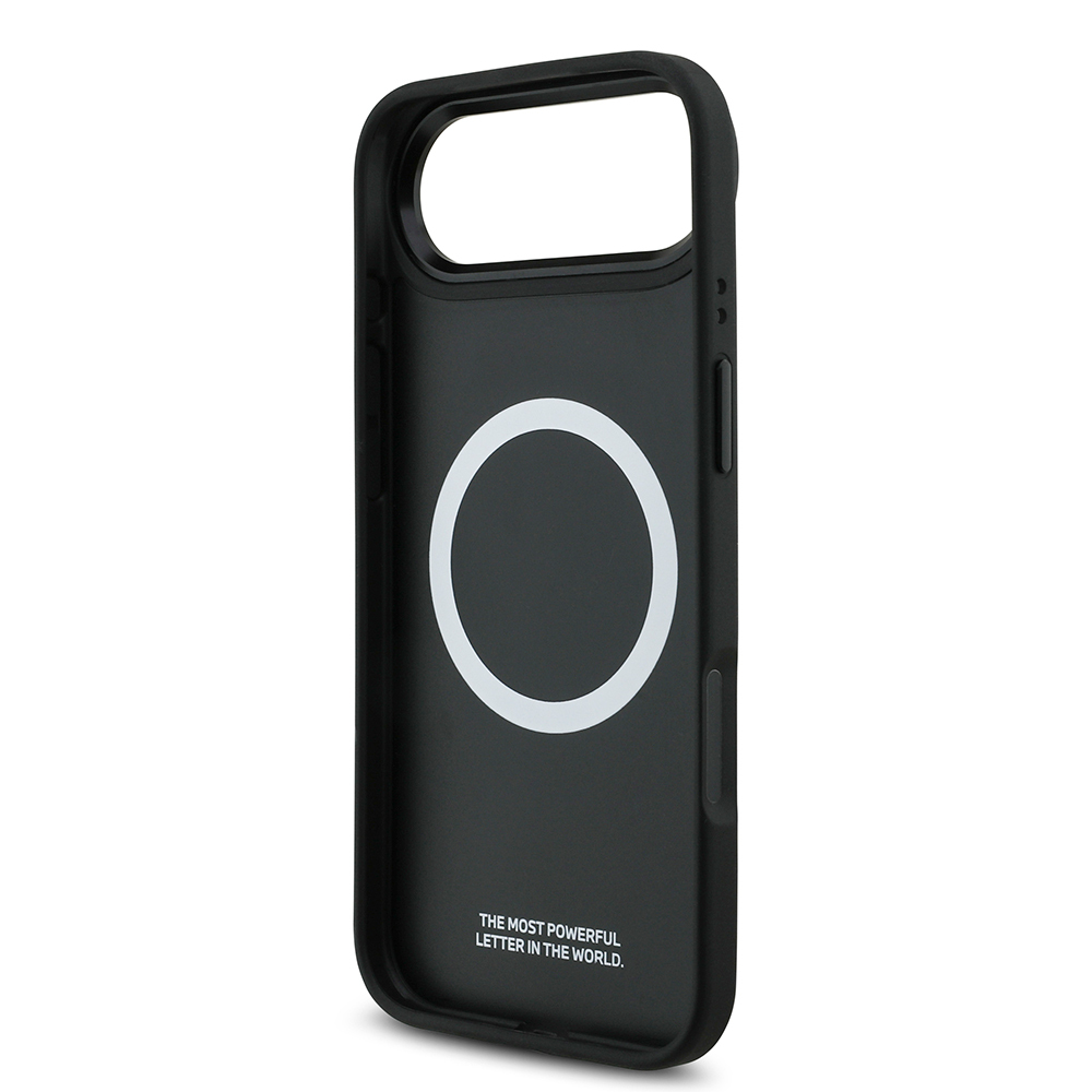 Apple iPhone 17 Air Kılıf BMW Orjinal Lisanslı M-safe Şarj Özellikli Metal BMW ve M Logolu PU Karbon Tasarımlı Kapak - 7