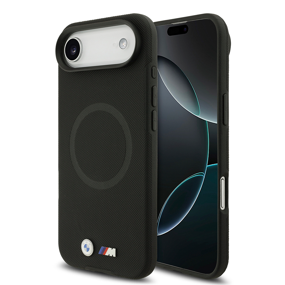 Apple iPhone 17 Air Kılıf BMW Orjinal Lisanslı M-safe Şarj Özellikli Metal Logolu Delikli M Dizayn Deri Kapak - 4