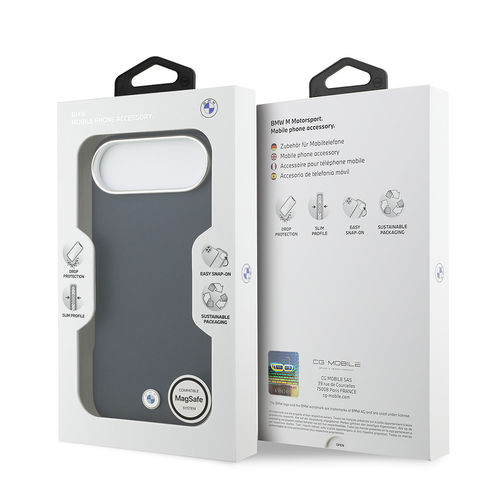 Apple iPhone 17 Air Kılıf BMW Orjinal Lisanslı M-safe Şarj Özellikli Metal Logolu Tam Kaplama Deri Kapak - 10