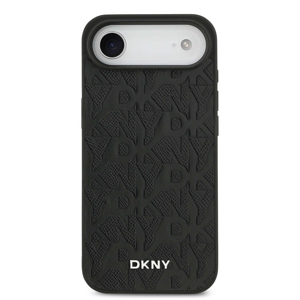 Apple iPhone 17 Air Kılıf DKNY Orjinal Lisanslı M-safe Şarj Özellikli 3D Yazılı Grid Pattern Kapak - 4