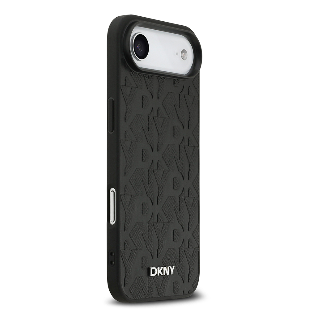 Apple iPhone 17 Air Kılıf DKNY Orjinal Lisanslı M-safe Şarj Özellikli 3D Yazılı Grid Pattern Kapak - 5