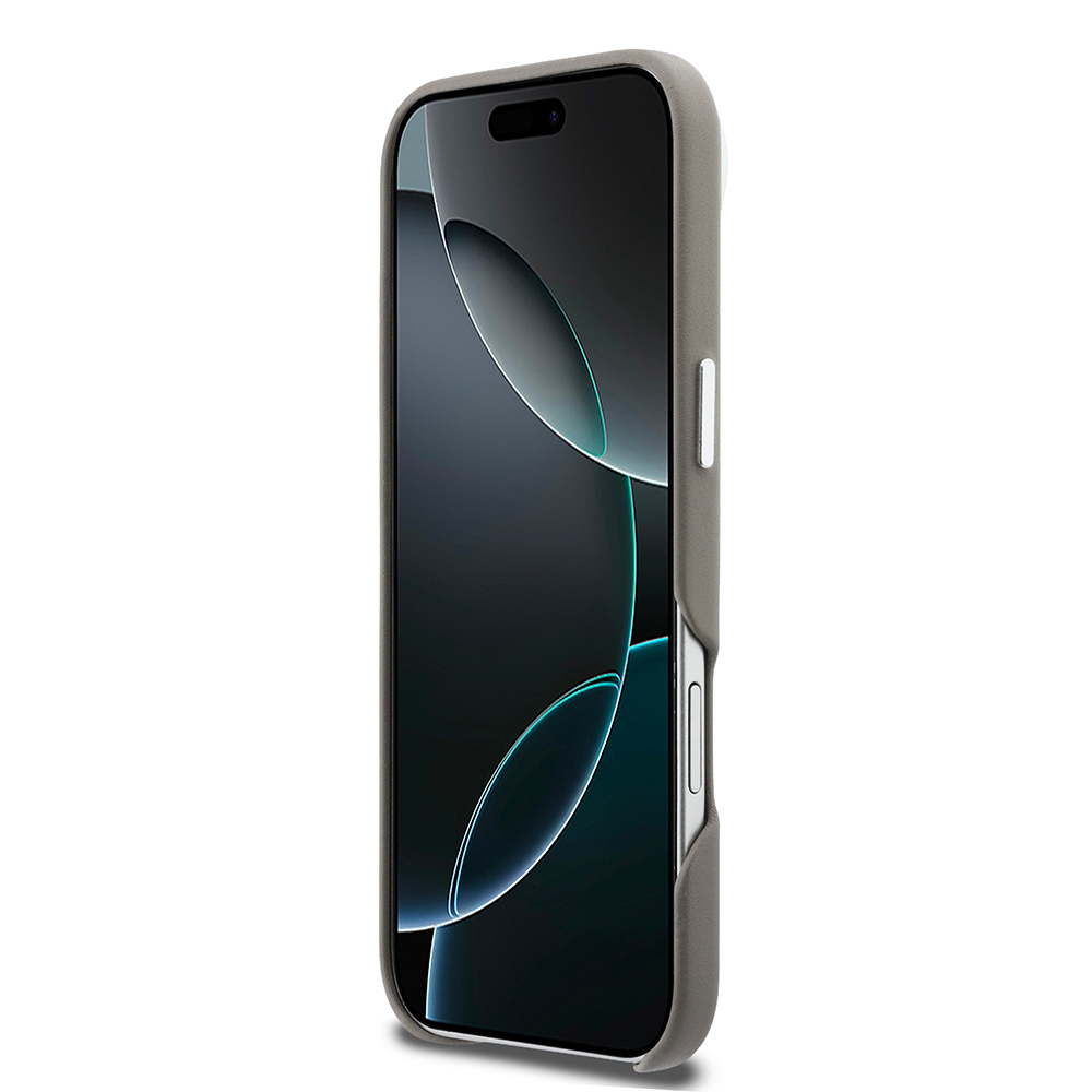 Apple iPhone 17 Air Kılıf DKNY Orjinal Lisanslı M-safe Şarj Özellikli PU Büyük Dikey Logolu Kapak - 14