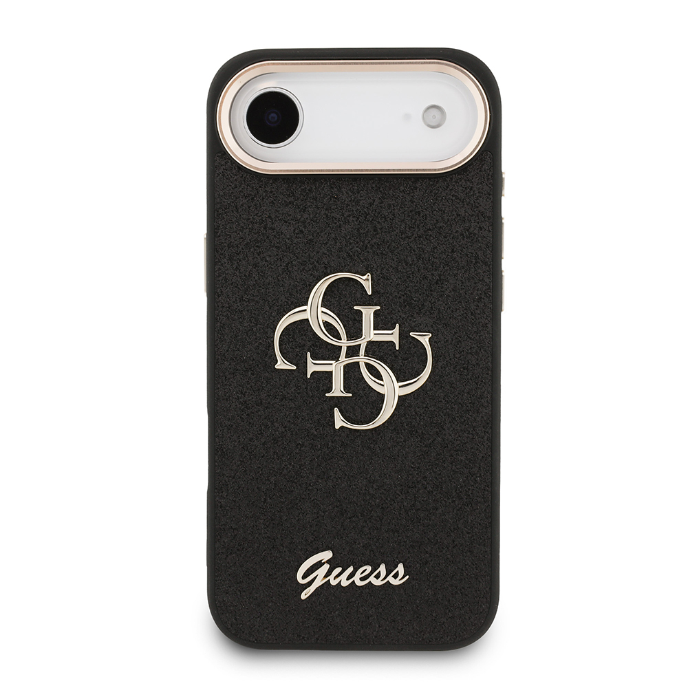 Apple iPhone 17 Air Kılıf Guess Orjinal Lisanslı 4G Büyük Metal Kamera Çerçeveli ve Logolu Glitter Kapak - 5