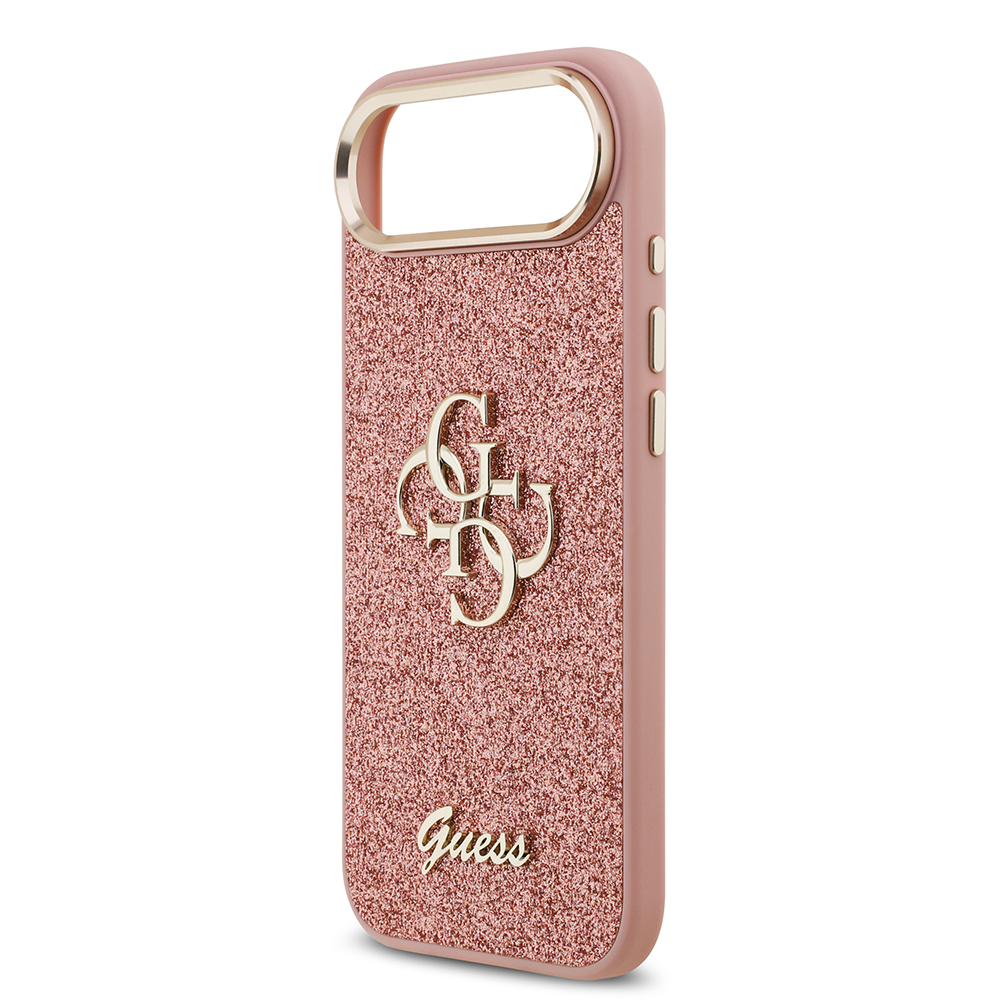 Apple iPhone 17 Air Kılıf Guess Orjinal Lisanslı 4G Büyük Metal Kamera Çerçeveli ve Logolu Glitter Kapak - 15