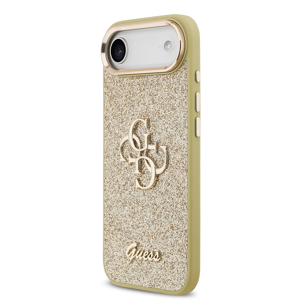 Apple iPhone 17 Air Kılıf Guess Orjinal Lisanslı 4G Büyük Metal Kamera Çerçeveli ve Logolu Glitter Kapak - 20
