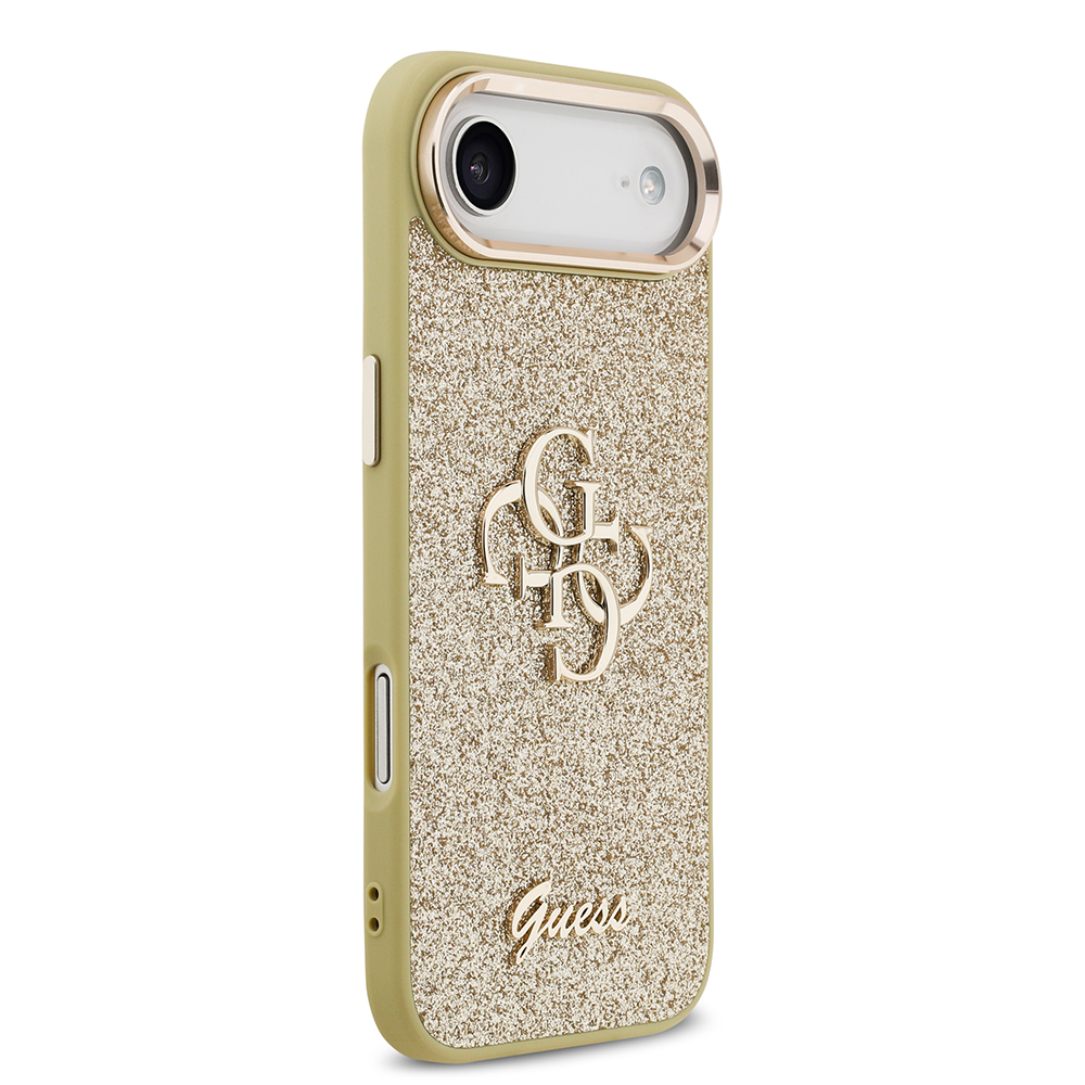 Apple iPhone 17 Air Kılıf Guess Orjinal Lisanslı 4G Büyük Metal Kamera Çerçeveli ve Logolu Glitter Kapak - 22