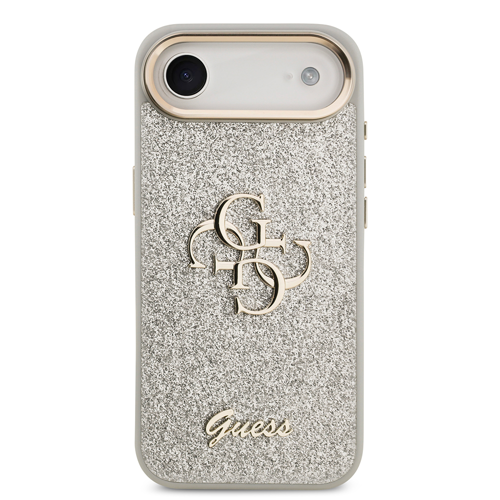 Apple iPhone 17 Air Kılıf Guess Orjinal Lisanslı 4G Büyük Metal Kamera Çerçeveli ve Logolu Glitter Kapak - 28