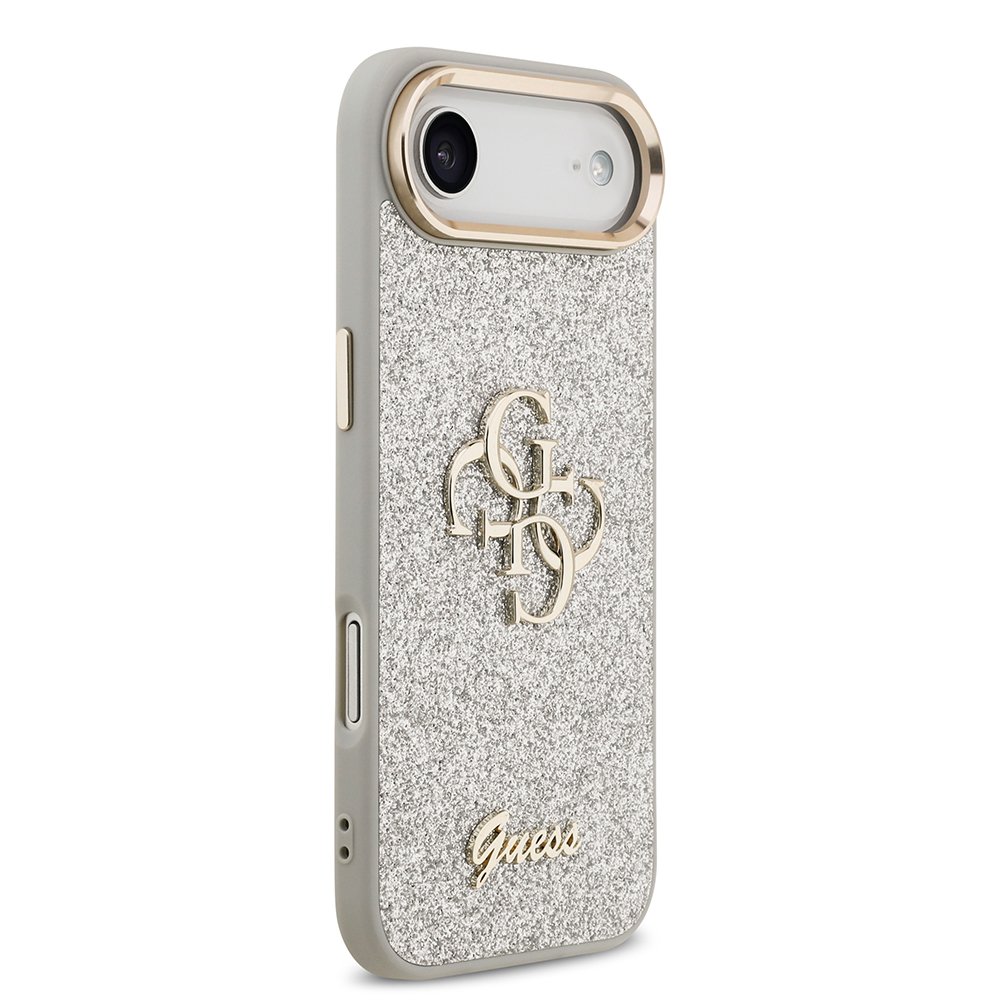 Apple iPhone 17 Air Kılıf Guess Orjinal Lisanslı 4G Büyük Metal Kamera Çerçeveli ve Logolu Glitter Kapak - 29