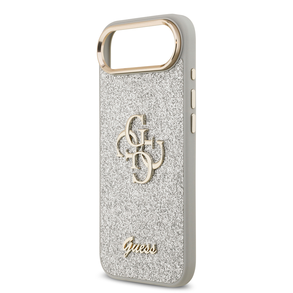 Apple iPhone 17 Air Kılıf Guess Orjinal Lisanslı 4G Büyük Metal Kamera Çerçeveli ve Logolu Glitter Kapak - 31
