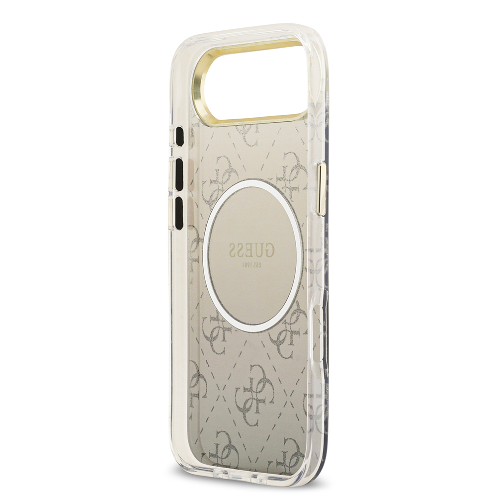 Apple iPhone 17 Air Kılıf Guess Orjinal Lisanslı M-safe Şarj Özellikli 4G Desenli Simli Silikon Kapak - 16