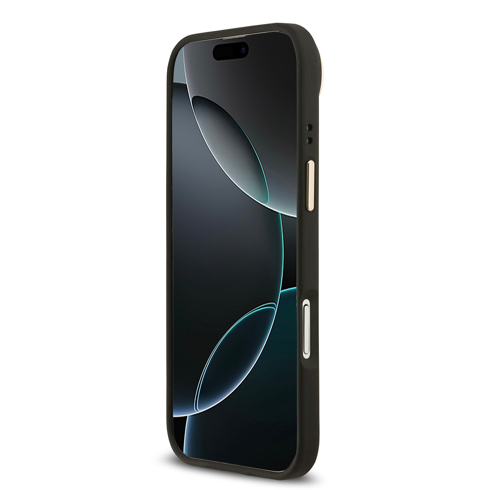 Apple iPhone 17 Air Kılıf Guess Orjinal Lisanslı M-safe Şarj Özellikli Grained Yazı ve Taşlı 4G Logolu Kapak - 15