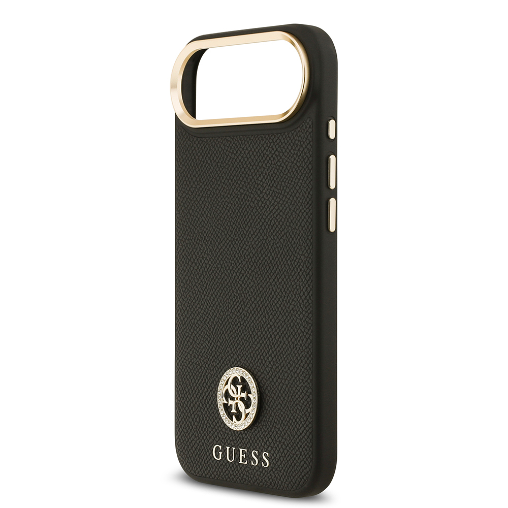 Apple iPhone 17 Air Kılıf Guess Orjinal Lisanslı M-safe Şarj Özellikli Grained Yazı ve Taşlı 4G Logolu Kapak - 16