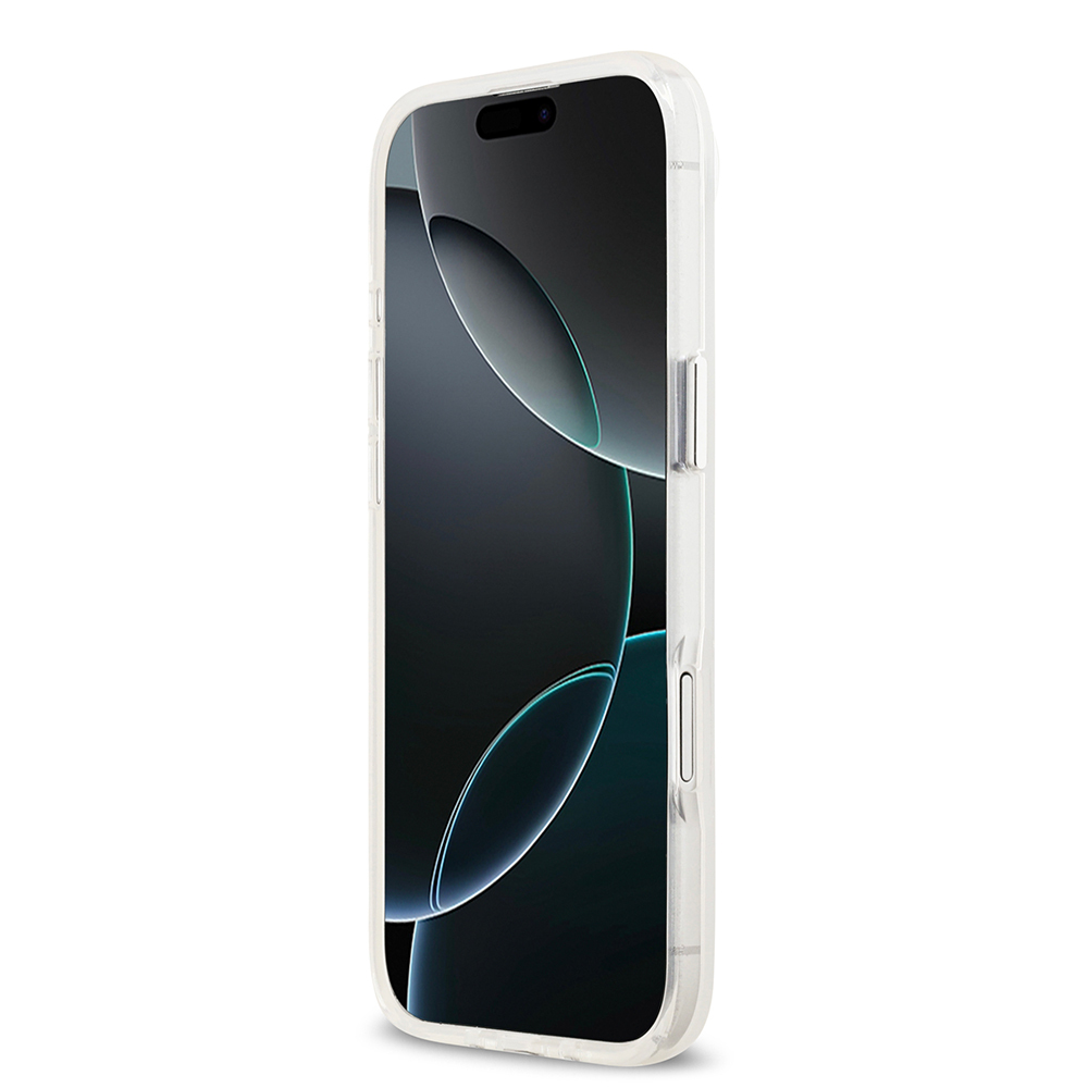 Apple iPhone 17 Air Kılıf Guess Orjinal Lisanslı M-safe Şarj Özellikli IML Baskılı Üçgen Logolu Metal Kamera Çerçeveli Kapak - 7