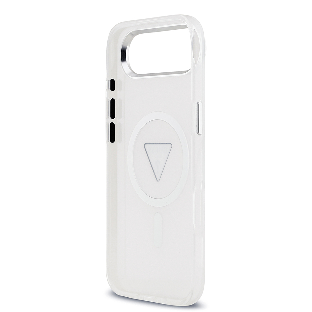 Apple iPhone 17 Air Kılıf Guess Orjinal Lisanslı M-safe Şarj Özellikli IML Baskılı Üçgen Logolu Metal Kamera Çerçeveli Kapak - 9