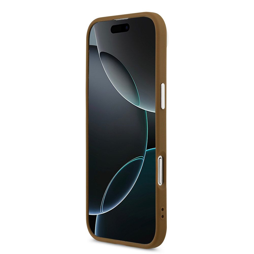 Apple iPhone 17 Air Kılıf Guess Orjinal Lisanslı M-safe Şarj Özellikli PU Deri Metal Kamera Çerçeveli Üçgen Logolu Kapak - 14