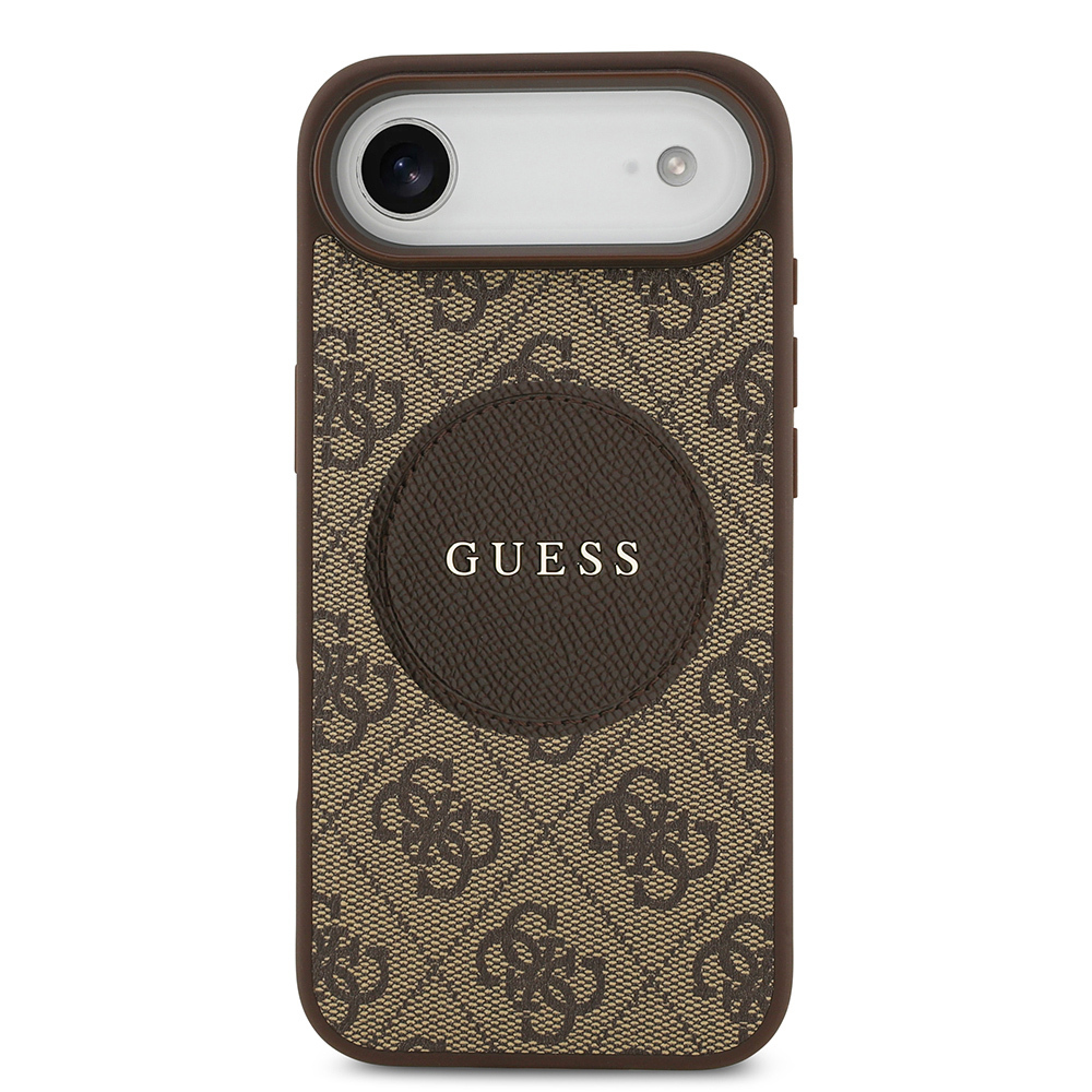 Apple iPhone 17 Air Kılıf Guess Orjinal Lisanslı M-safe Şarj Özellikli Yazı Logolu Circle Classic Kapak - 5