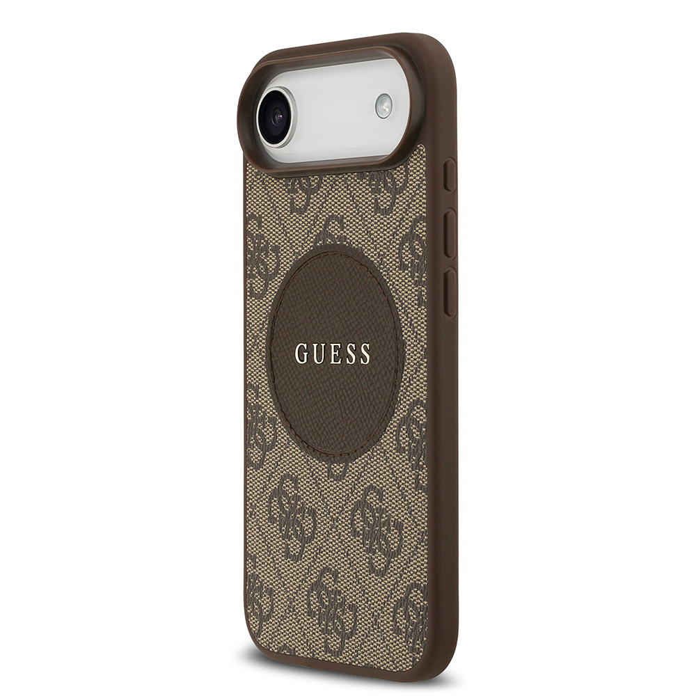 Apple iPhone 17 Air Kılıf Guess Orjinal Lisanslı M-safe Şarj Özellikli Yazı Logolu Circle Classic Kapak - 10