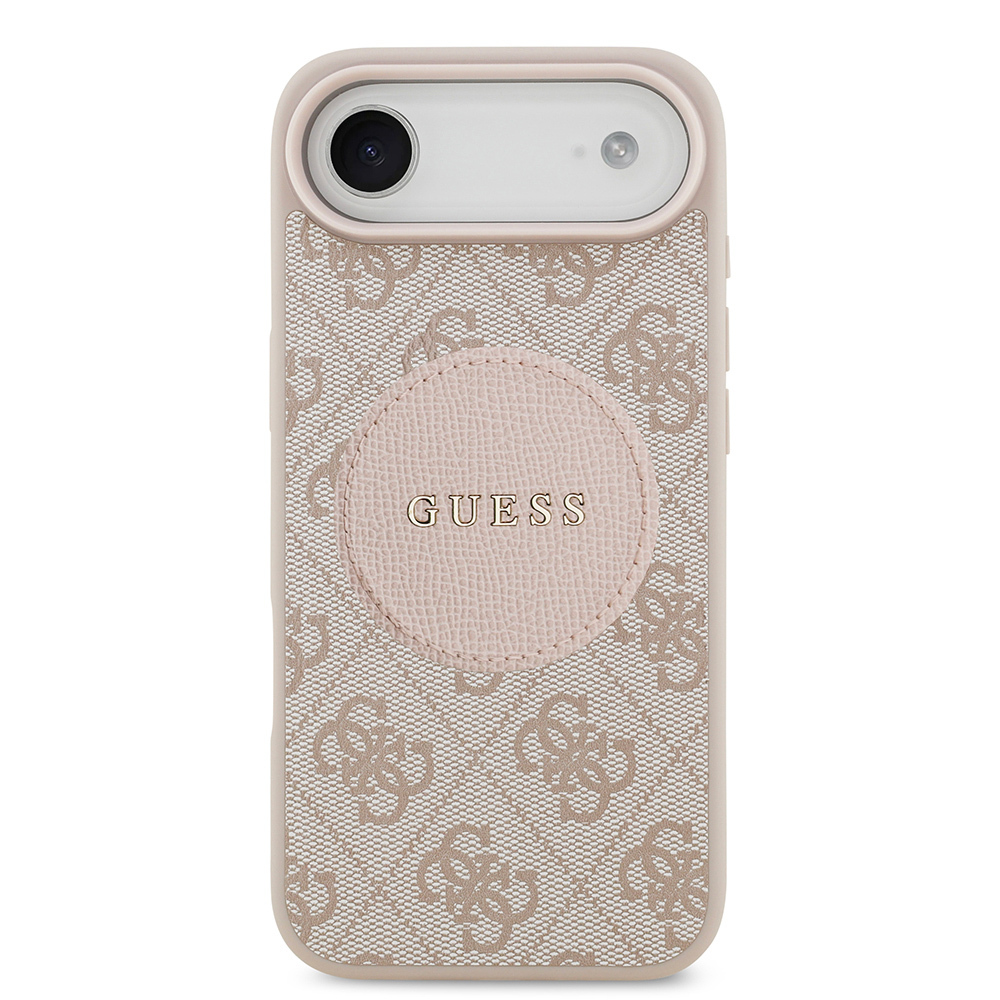 Apple iPhone 17 Air Kılıf Guess Orjinal Lisanslı M-safe Şarj Özellikli Yazı Logolu Circle Classic Kapak - 18
