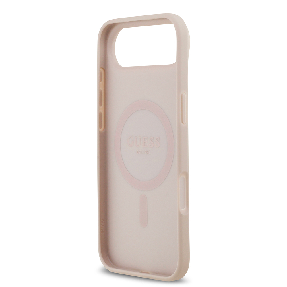 Apple iPhone 17 Air Kılıf Guess Orjinal Lisanslı M-safe Şarj Özellikli Yazı Logolu Circle Classic Kapak - 22