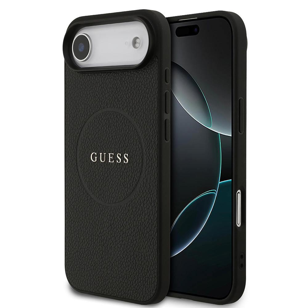 Apple iPhone 17 Air Kılıf Guess Orjinal Lisanslı M-safe Şarj Özellikli Yazı Logolu PU Deri Kapak - 1