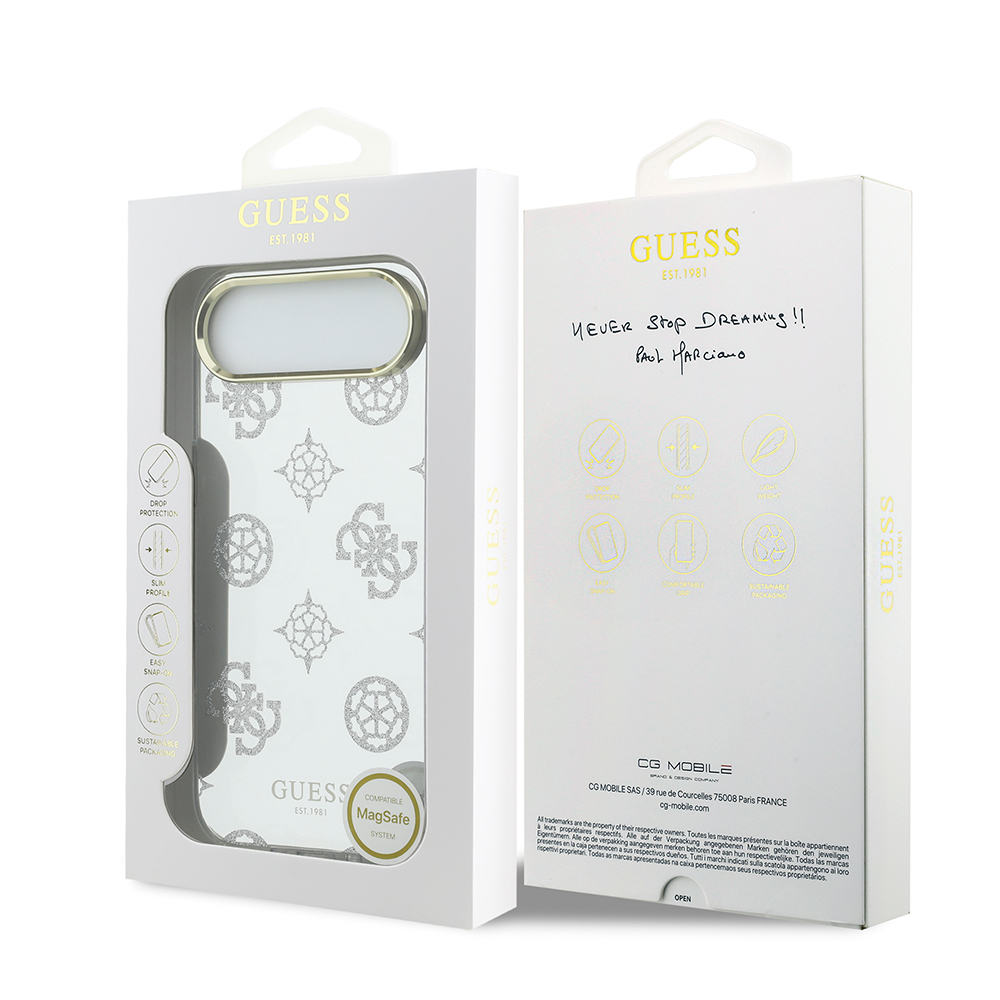 Apple iPhone 17 Air Kılıf Guess Orjinal Lisanslı Metal Kamera Çerçeveli Simli Aynalı Kapak - 10