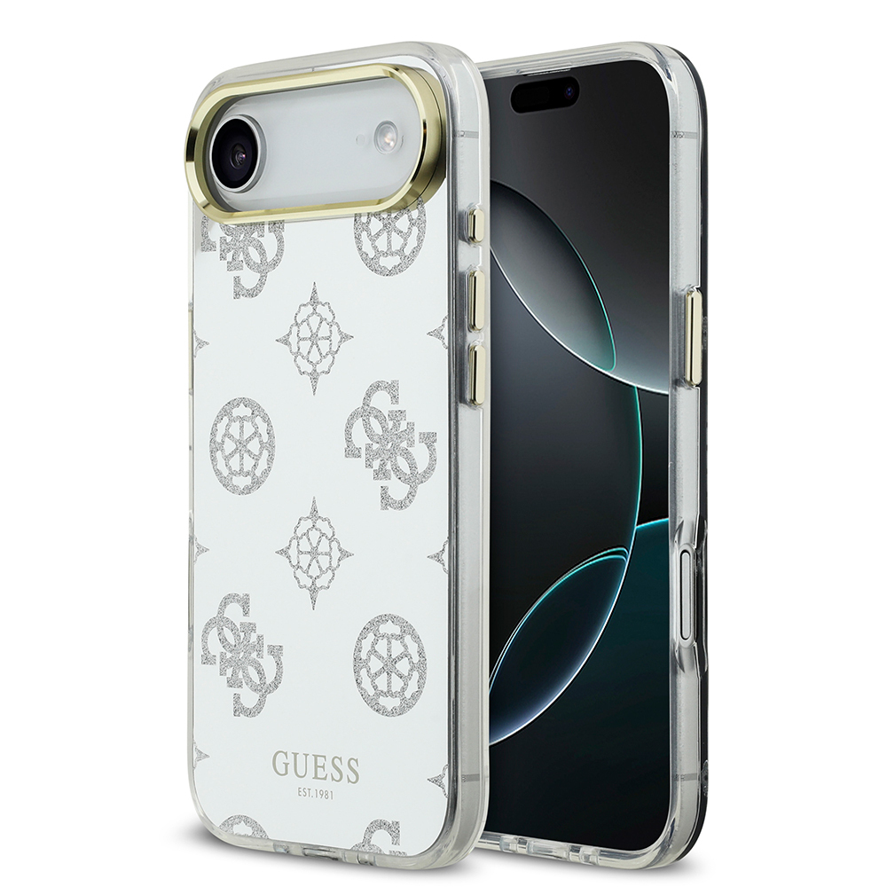 Apple iPhone 17 Air Kılıf Guess Orjinal Lisanslı Metal Kamera Çerçeveli Simli Aynalı Kapak - 2