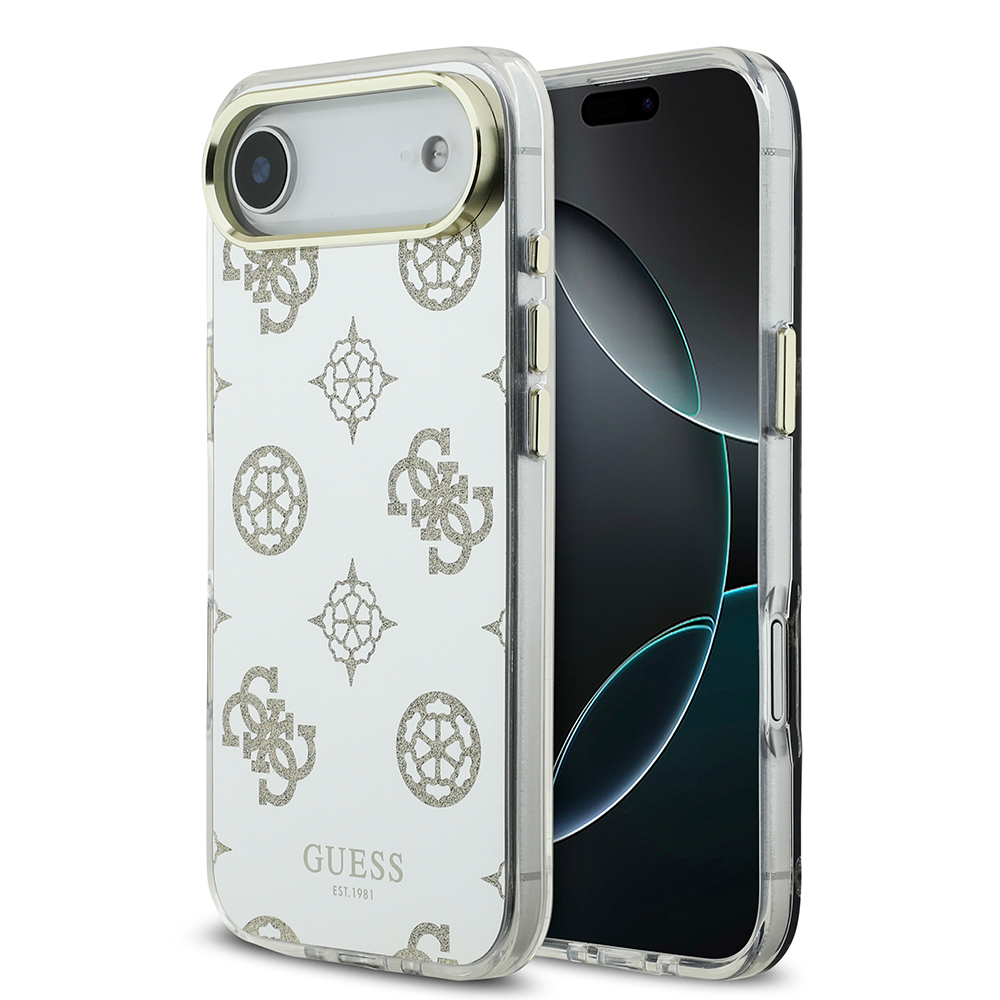 Apple iPhone 17 Air Kılıf Guess Orjinal Lisanslı Metal Kamera Çerçeveli Simli Aynalı Kapak - 3