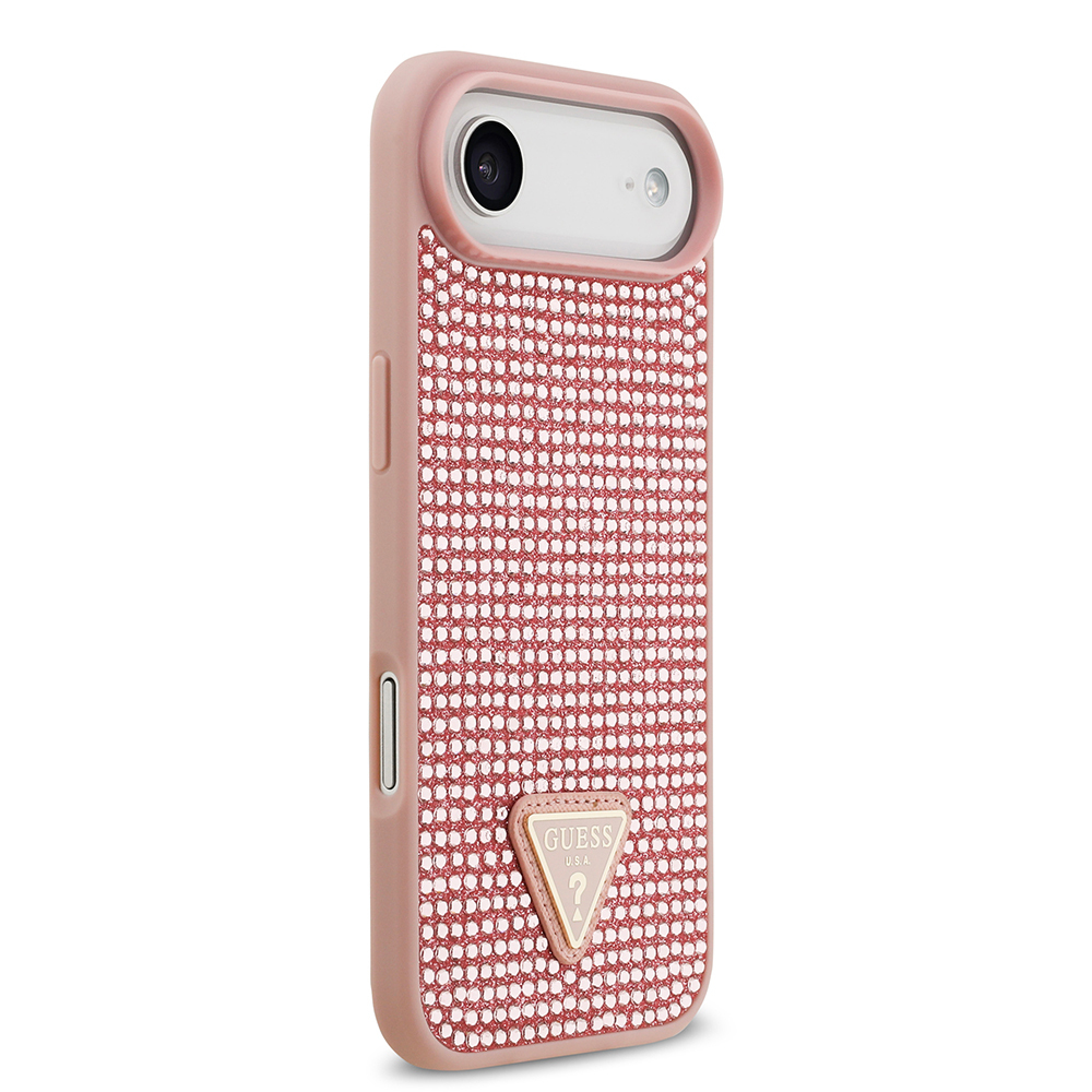 Apple iPhone 17 Air Kılıf Guess Orjinal Lisanslı Taşlı Arka Yüzey Üçgen Logolu Kapak - 15