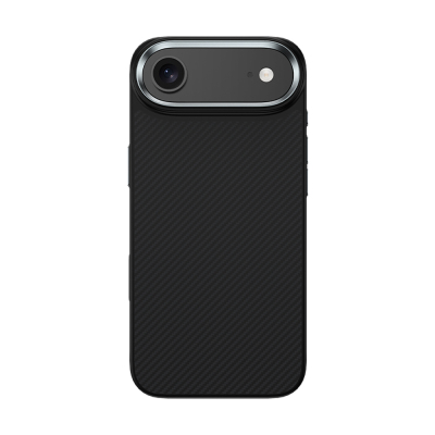 Apple iPhone 17 Air Kılıf Karbon Fiber M-safe Şarj Özellikli Benks Hybrid ArmorPro 600D Kevlar Kapak Siyah
