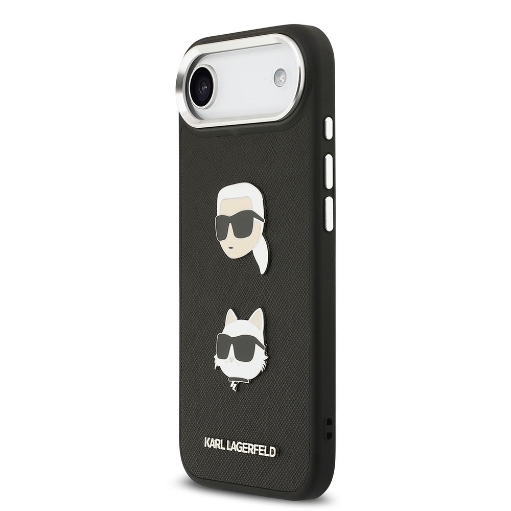Apple iPhone 17 Air Kılıf Karl Lagerfeld Orjinal Lisanslı Metal Logolu K&C Heads Pin Kapak - 4