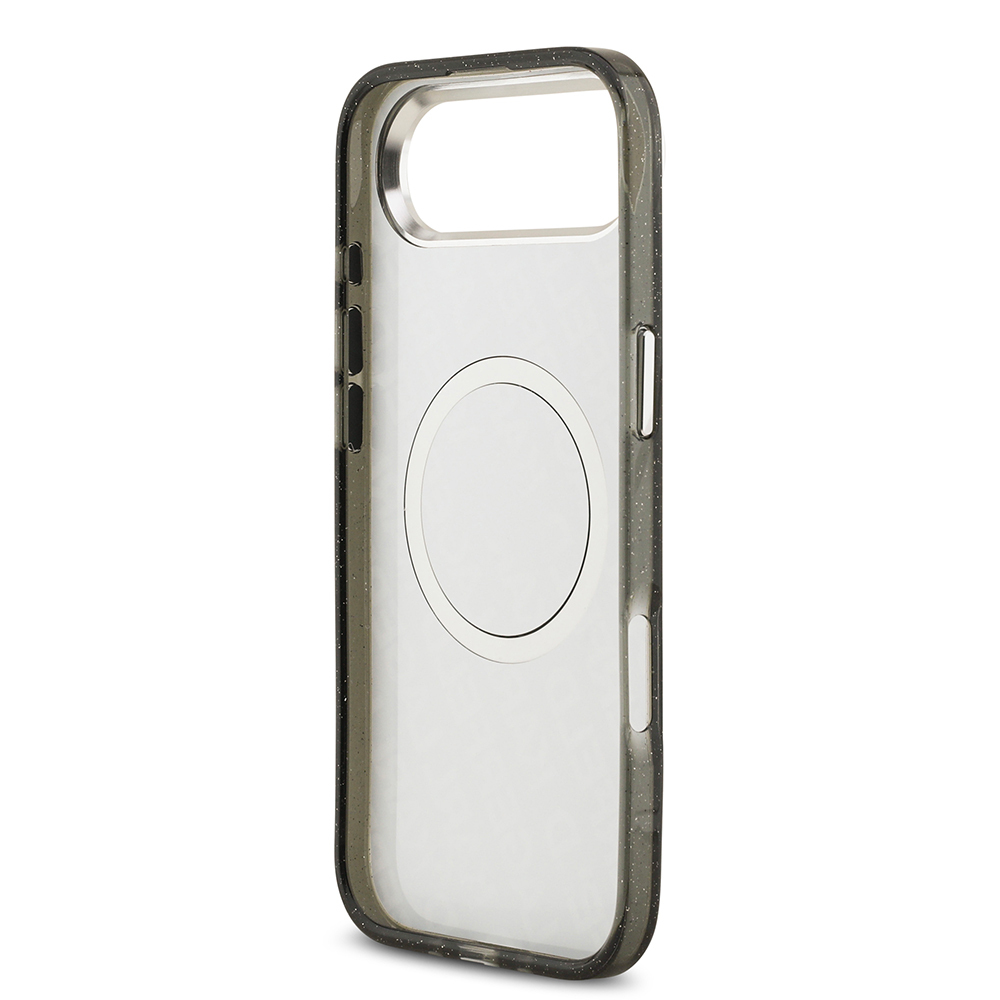 Apple iPhone 17 Air Kılıf Karl Lagerfeld Orjinal Lisanslı Parlayan Simli Karl & Choupette Heads Kapak - 16