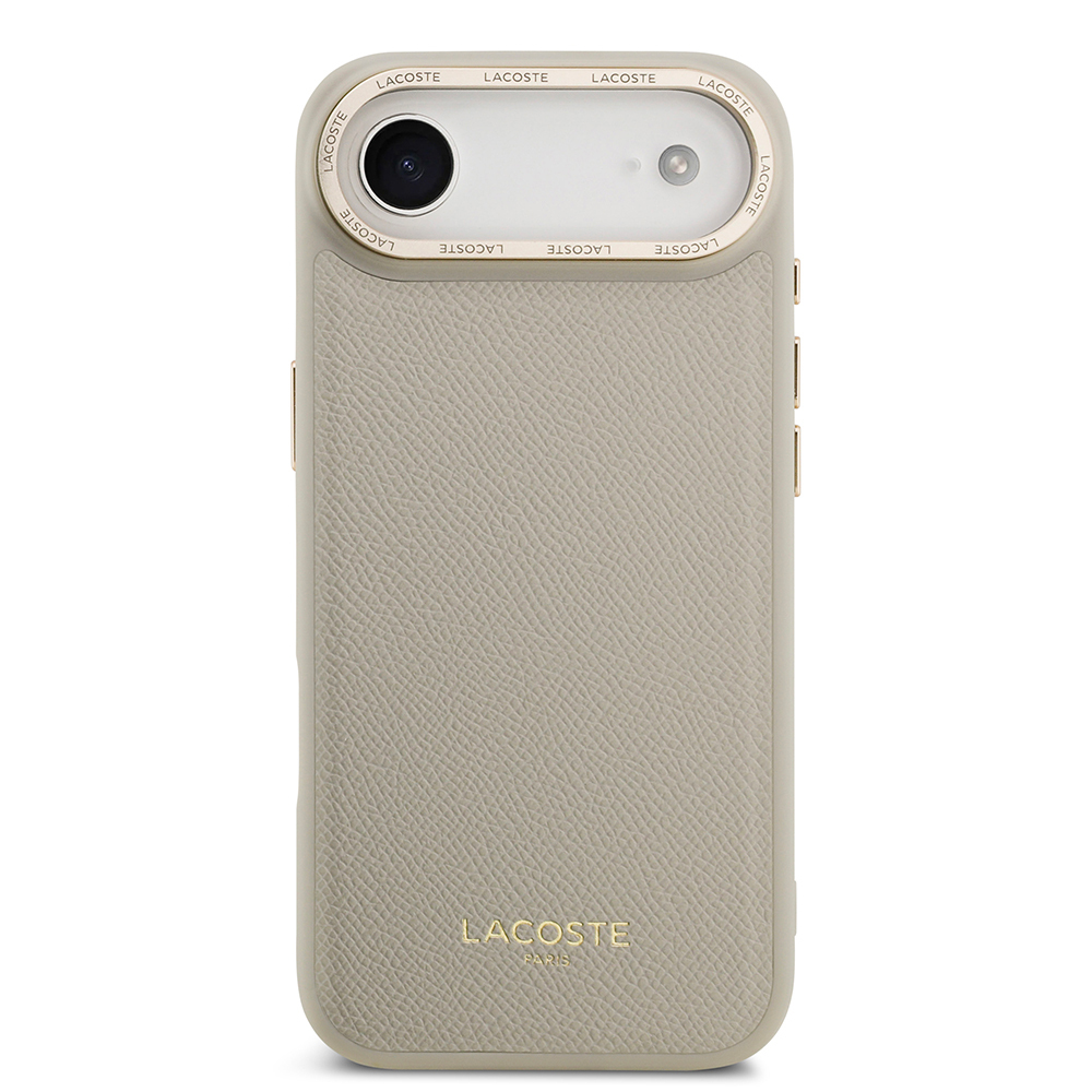 Apple iPhone 17 Air Kılıf Lacoste Orjinal Lisanslı M-safe Şarj Özellikli Champs Elysees PU Deri Tasarımlı Kapak - 13