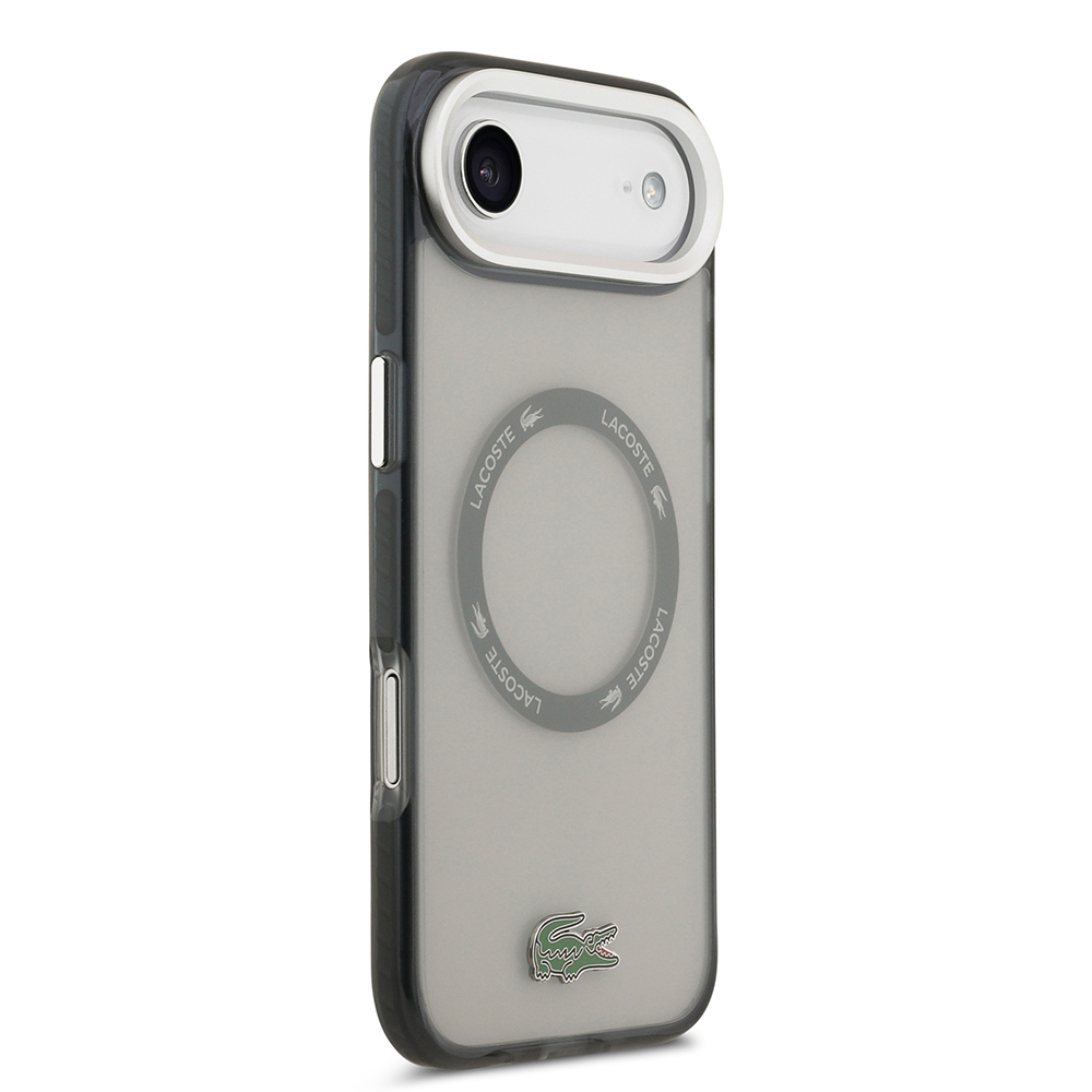 Apple iPhone 17 Air Kılıf Lacoste Orjinal Lisanslı M-safe Şarj Özellikli İkonik Timsah Logolu Buzlu Kapak - 7