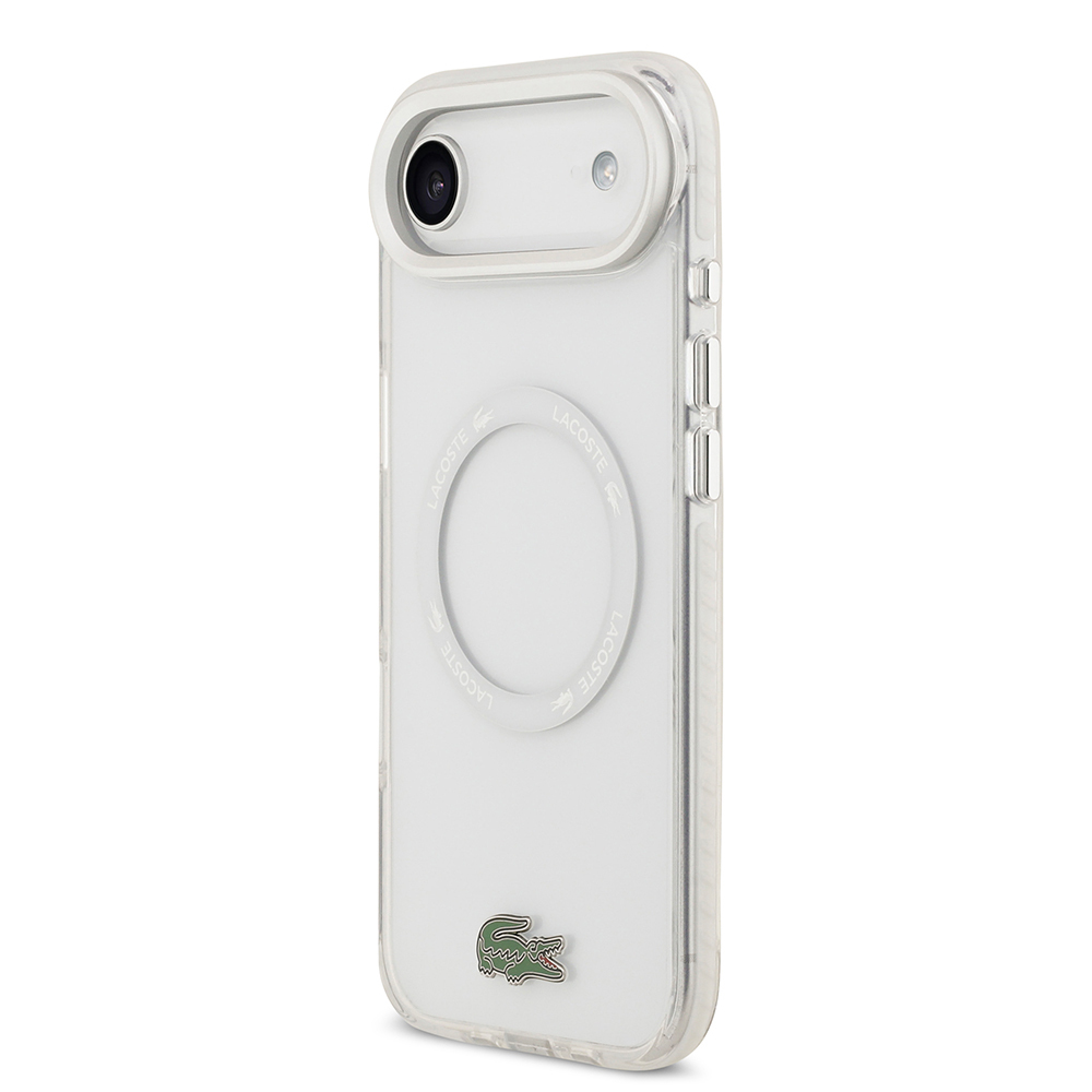 Apple iPhone 17 Air Kılıf Lacoste Orjinal Lisanslı M-safe Şarj Özellikli İkonik Timsah Logolu Buzlu Kapak - 19