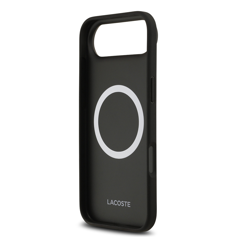 Apple iPhone 17 Air Kılıf Lacoste Orjinal Lisanslı M-safe Şarj Özellikli PU Deri Tasarımlı Metal Logolu Kapak - 15