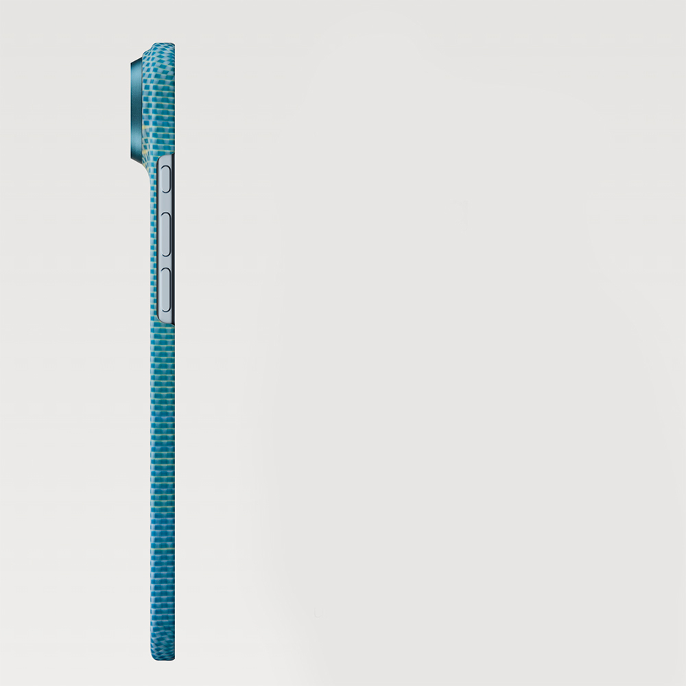 Apple iPhone 17 Air Kılıf M-safe Şarj Özellikli Aramid Fiber Pitaka Glints of Gold Ultra Slim Serisi Kapak - 13