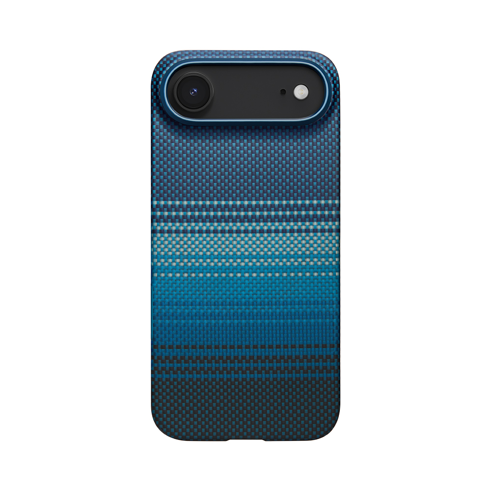 Apple iPhone 17 Air Kılıf M-safe Şarj Özellikli Aramid Fiber Pitaka Tactile Woven Sunset-Moonrise Serisi Sunset Kapak - 3